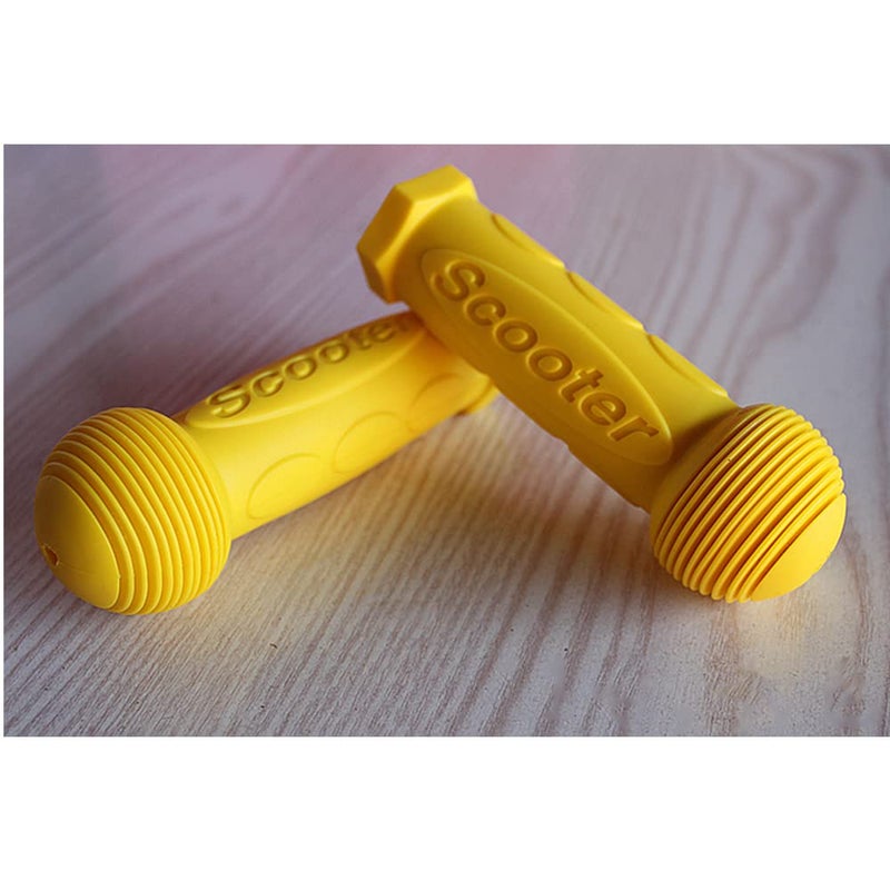 OTFAITP Scooter Grip Handlebar 1 Pair Bicycle Grip Fit for 2-3-4 Wheels Kid Kick Scooters,Children Bike,Rocking car,Drifting Scooter,Swing Scooter,Push Cart (Yellow) - Image 4